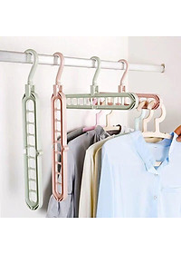 Móc Treo quần áo đa năng tiết kiệm diện tích, móc treo đa năng tiện lợi, móc 9 lỗ