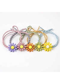 Dây buộc tóc nữ hoa cúc họa mi [Set 10 dây] NASI dễ thương phong cách hàn quốc thun cột tóc nữ co giãn tốt phụ kiện tóc