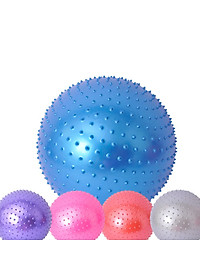 Bóng Tập Yoga 65cm Cao Cấp Bóng Gai Tặng Bơm bóng và Bộ Kim bóng dự phòng Loại dày 2mm