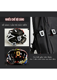 Đèn Xe Đạp Đuôi Led Nhấp Nháy Chớp Vuông Gắn Sau Xe Đạp, Gắn Mũ Bảo Hiểm MaiLee