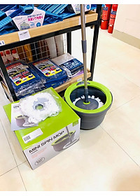 Bộ Lau Nhà Mini Thép Không Gỉ Ettom Lock&Lock ETM498 - 2 Bông Lau - Hàng Chính Hãng