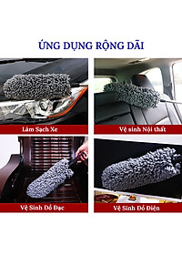 Chổi Lau Bụi Sợi Dầu Ô Tô Đa Năng Cán Điều Chỉnh – CHỔI TRÒN