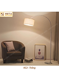 Đèn Cây Đứng HUTA KC2 Thân Cong, Trang Trí Phòng Khách Phòng Ngủ, Sofa, Góc Tường, Cao Cấp Sang Trọng, Đèn Vàng Bóng Led Tiết Kiệm Điện