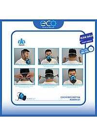 [COMBO] Mặt nạ Koken G7 Nhật Bản phòng khí độc, phun thuốc & Kính chống văng bắn, chống đọng hơi sương Delta Plus Pháp