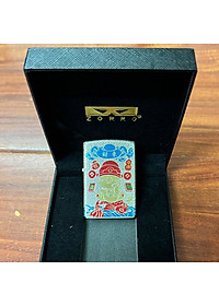 Vỏ Hột Quẹt Bật Lửa Xăng Đá Zorro Z2-111 Hình Mèo Thần Tài May Mắn Tài Lộc Phiên Bản Mới