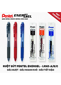 Ruột Bút Ký Nhật Bản Pentel LRN5 | Ngòi 0.5mm | Ngòi Bút Pentel Energel Chính Hãng | 3 Màu Mực
