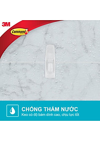 Móc dán tường chống thấm nước Command 3M cỡ lớn chịu lực 2.2kg - Độ bền cao, bám cực chắc, tháo cực dễ 17003B