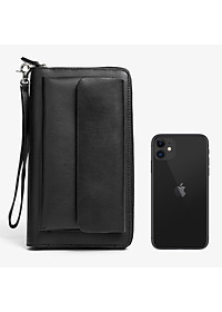 Ví dài cầm tay da bò Mill cao cấp Bụi Leather C107 - Bảo hành 12 tháng