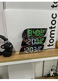 Đồng hồ LED Mặt Gương để bàn Nhiệt độ, Độ ẩm - L08