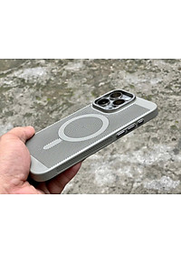 Ốp lưng tản nhiệt lưới cho 15 Pro  15 Pro Max  14 Pro Max, ốp có hỗ trợ sạc không dây – Hàng chính hãng