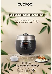 Nồi cơm điện tử áp suất Cuckoo 1.8 lít CRP-R1000F màu đen - lòng nồi chống dính cao cấp phủ Xwall Diamond -Sản xuất tại Hàn Quốc - bản Quốc Tế tiếng Anh - Hàng chính hãng Cuckoo Việt Nam