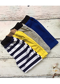 Combo 4 quần short trẻ em từ 10-30kg - Cotton thiên nhiên - 4 màu ngẫu nhiên