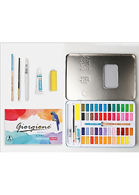 Lalunavn Màu Nước 48 màu Giorgione FULL màu Cao Cấp, Màu vẽ viên nén hạnh phúc - B56