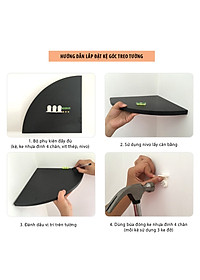 Bộ 3 Kệ Trang Trí Treo Góc Tường SIB DECOR Hình Cung Tròn KT111