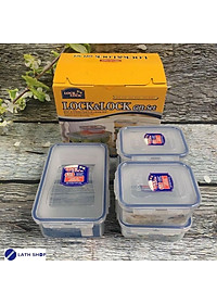 Bộ 4 hộp nhựa đựng thực phẩm Lock&Lock HPL817SC04 (470ml, 800ml, 1L)