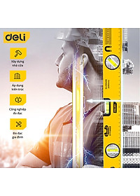 Thước Thủy Deli Cao Cấp Chính Hãng - Chất Liệu Hợp Kim Nhôm Siêu Bền, Chính Xác Tuyệt Đối, Tiện Dụng DL290230 EDL290400
