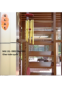 Chuông gió phong thuỷ 5 thanh màu vàng và màu trắng (tuỳ chọn)