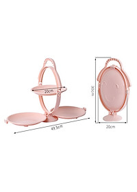 Khay Đĩa Mứt Gấp Gọn Để Bàn - Tích Hợp 3 đĩa Đựng Hoa Quả, Bánh Kẹo, Mứt Tết - Chất Liệu Nhựa ABS Cao Cấp  Chính Hãng MINIIN- Giao Màu Ngẫu Nhiên