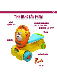 Xe Tập Đi Sư Tử Kết Hợp Xe Chòi Chân Scooter Winfun 0855NL