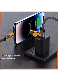 Cáp Sạc 4 Trong 1 đa năng dài 1 mét - công suất 65W, dùng cho nhiều dòng điện thoại 