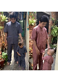 Đồ Lam Đi Chùa Cho Bé # Lãnh Tụ Thêu Túi # Đồ Bộ Bé Trai # Quần Áo Bé