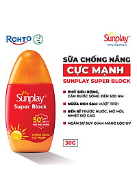 Kem chống nắng Sunplay cực mạnh dạng sữa Sunplay Super Block SPF 81, PA++++ 30g