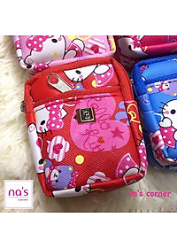 Móc khóa balo 3 ngăn mèo Kitty móc khoá ví da mini