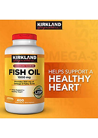 Omega 3 Mỹ Kirkland Signature Fish Oil 1000mg Hỗ trợ sức khỏe não bộ, hệ thần kinh, Tim mạch, Khớp, Bổ mắt, Làm đẹp da - OZ Slim Store