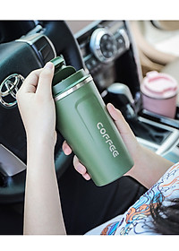 Bình nước giữ nhiệt trà coffee mugs Cleacco Chất Liệu Inox 304 Kiểu Dáng Hiện Đại ( 380 ML ) Boro Sport