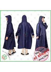 Áo Mưa BIT Kín Hông (BÍT Không Xẻ Tà) KhoNCC - Hàng Chính Hãng - Vải Dù Loại Tốt Khổ Lớn Chống Thấm - Che Cả Balo Đeo Sau – KQL-AMBIT-XD (Nhiều Màu)