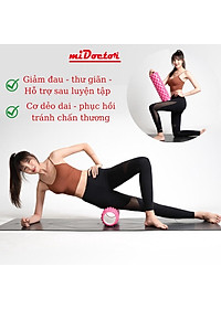 Con lăn Foam Roller massage có gai 33cm giãn cơ tập Gym, Yoga, thể hình miDoctor