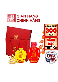 Đặc Sản Phan Thiết - Set 1 Giỏ Quà Đậm Đà Tình Thân Nước Mắm Tôm Biển Bình Gốm Đỏ 60N Và Cá Cơm Ruột Đỏ Bình Gốm Vàng 60N