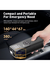 Máy Bơm Lốp Mini Cầm Tay CARSUN C3106 – Pin 4000mAh, Bơm Không Dây, Công Suất 40W, Tích Hợp Đèn LED & Sạc Dự Phòng