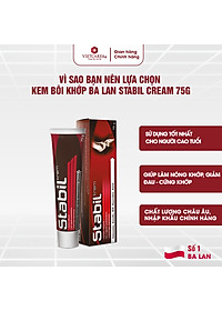 Kem bôi khớp nhập khẩu chính hãng Ba Lan STABIL (75 gam/ tuýp) bổ sung Glucosamine, Gừng, MSM, Boswellia & Bạc hà giúp thẩm thấu chăm sóc các khớp, giảm cứng khớp