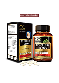 Viên gout nhập khẩu chính hãng New Zealand GO CELERY 16000mg (60 viên) giúp giảm các triệu chứng bệnh gút: giảm uric axit, làm giảm triệu chứng sưng đau do gut