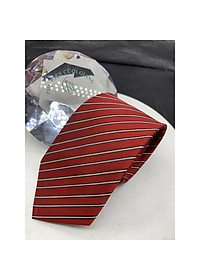 Phụ kiện nam cà vạt nam bản 8cm Giangpkc tháng 5-2021-Cà vạt đỏ sọc chéo trắng