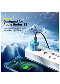 Củ Sạc Nhanh Baseus 20W USB C Hỗ Trợ Sạc Nhanh Type C PD Cho iPhone - Công Nghệ PD 3.0 QC 3.0 - Hàng Chính Hãng
