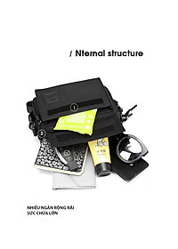 Túi đeo chéo nữ vải dù chống trượt nước thời trang hàn quốc kiểu hộp ngang đáng yêu DRU - Hàng Chính Hãng