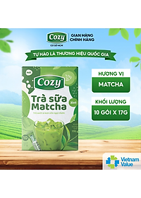 Cozy Trà sữa 3in1 - Matcha 10 gói x 17g Hộp