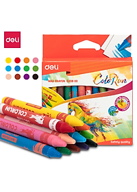 Bút sáp nến Deli - 12 màu/18 màu/24 màu - 1 hộp - EC20800/EC20810/EC20820