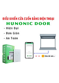 Công tắc cửa cuốn thông minh HUNONIC DOOR - Điều khiển từ xa bằng điện thoại - Mặt kính màu trắng - Cơ Điện Shop