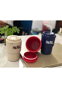 Combo 02 cốc giữ nhiệt có nắp xoay HERE 320ml cao cấp tiện dụng - Hàng nội địa Nhật Bản.