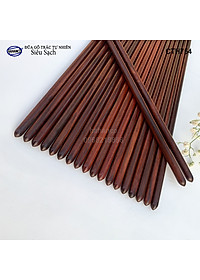 Đũa đầu búp gỗ Trắc Việt Nam Siêu sạch (10 đôi) Kháng khuẩn, không nấm mốc (CTH754) để mộc siêu bền - an toàn sức khỏe