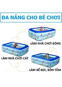Bể Bơi Bơm Hơi Trẻ Em 3 Tầng Dày Kích Thước 210*135*60 cm Tặng Bơm ( Giao Ngẫu Nhiên )