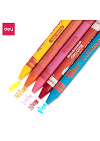 Bút sáp nến Deli - 12 màu/18 màu/24 màu - 1 hộp - EC20800/EC20810/EC20820