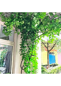 Bó 12 dây lá nho giả vải - Size 210cm - Cây giả, hoa lụa Decor trang trí nhà cửa