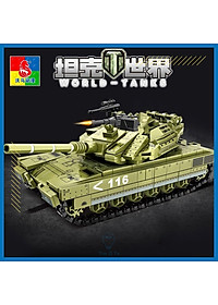 Đồ chơi lắp ráp sáng tạo xe tăng chủ lực Merkava MK-4, 475 chi tiết nhiều kiểu chơi vui nhộn cho bé