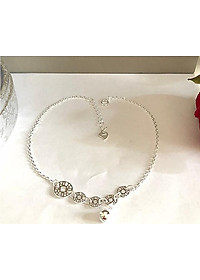 Lắc chân nữ bạc 925 bạc xinh - Chuỗi kim tiền may mắn RYBJ50089