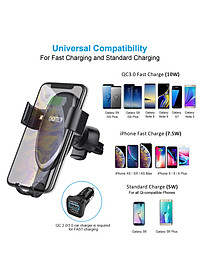 Đế sạc nhanh không dây cho xe hơi CHOETECH T536S - Hàng Chính Hãng 