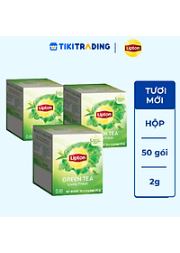 Combo 3 Lipton Trà Xanh Tươi Mới Hộp 1.5g x 50 túi